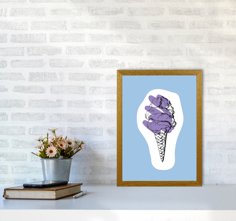 Kitchen Pop Ice Cream Blue Art Print by Pixy Paper A3 Print Only