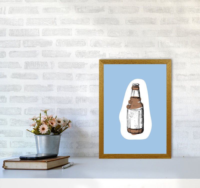 Kitchen Pop Beer Blue Art Print by Pixy Paper A3 Print Only