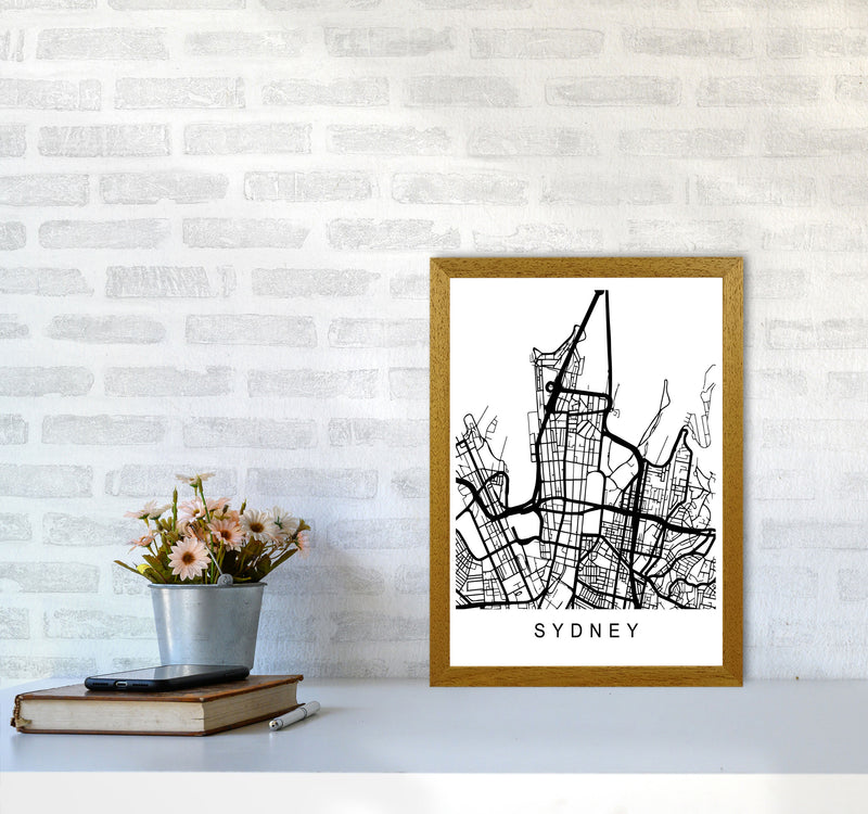 Sydney Map Art Print by Pixy Paper A3 Print Only