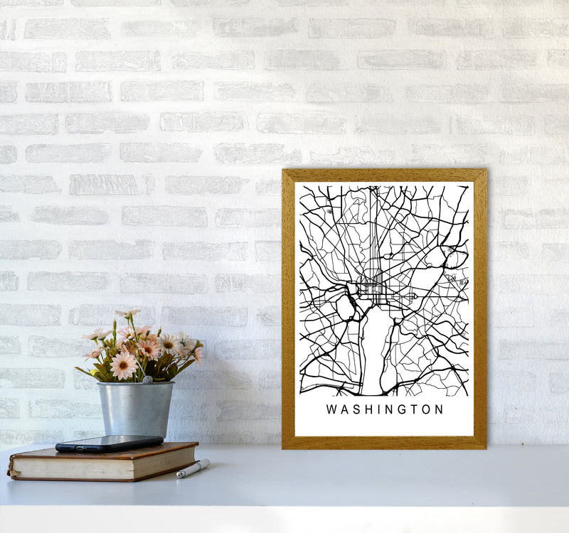 Washington Map Art Print by Pixy Paper A3 Print Only