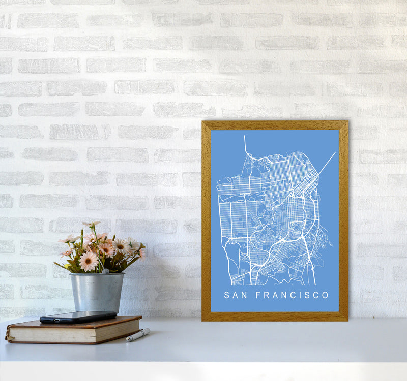San Francisco Map Blueprint Art Print by Pixy Paper A3 Print Only