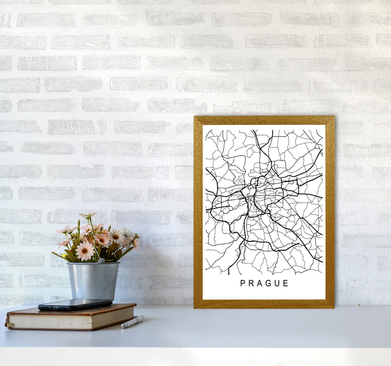 Prague Map Art Print by Pixy Paper A3 Print Only