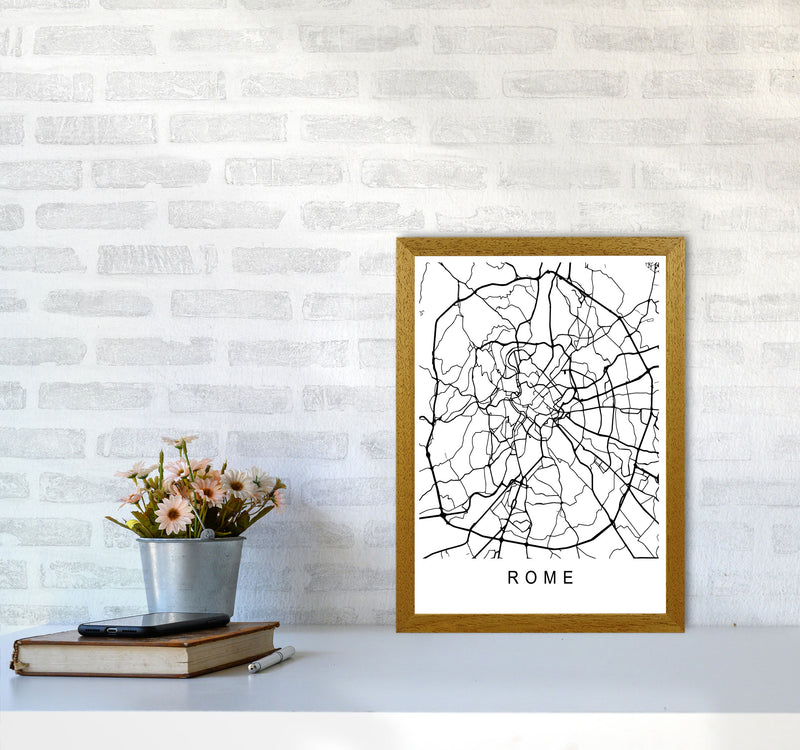 Rome Map Art Print by Pixy Paper A3 Print Only