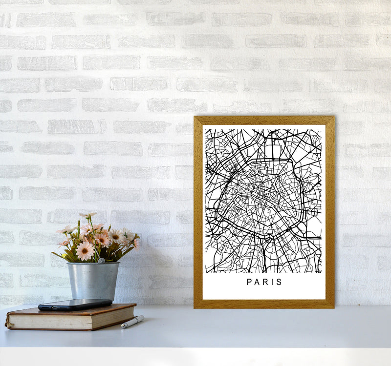 Paris Map Art Print by Pixy Paper A3 Print Only