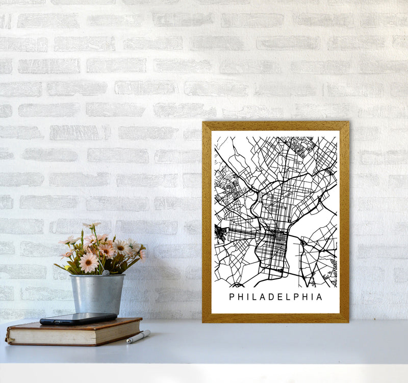 Philadelphia Map Art Print by Pixy Paper A3 Print Only