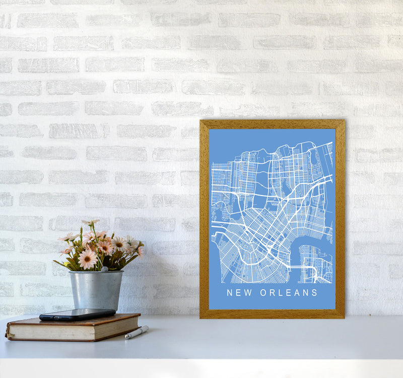 New Orleans Map Blueprint Art Print by Pixy Paper A3 Print Only