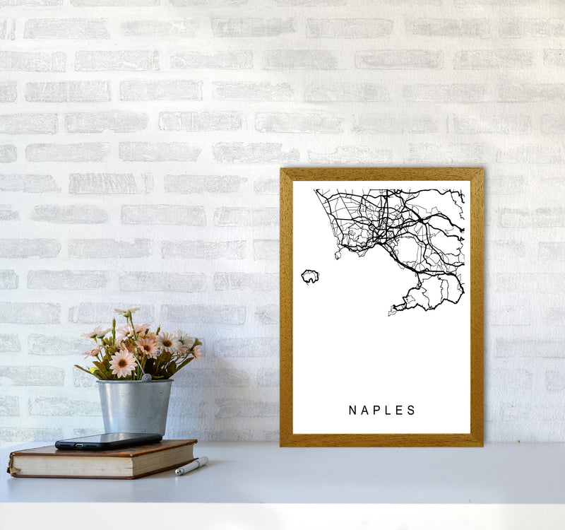 Naples Map Art Print by Pixy Paper A3 Print Only