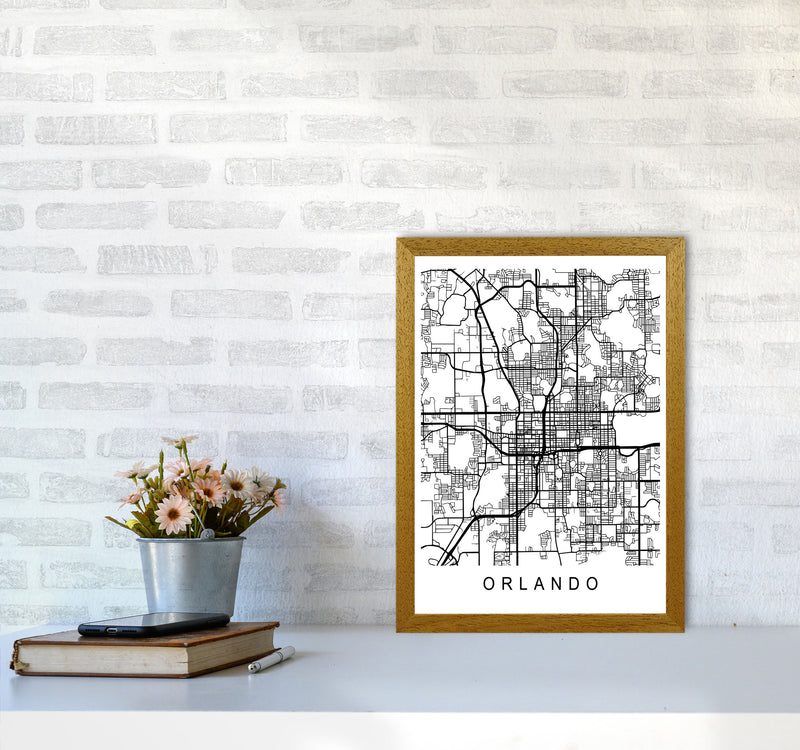 Orlando Map Art Print by Pixy Paper A3 Print Only