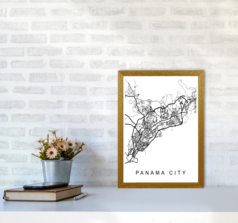 Panama Map Art Print by Pixy Paper A3 Print Only