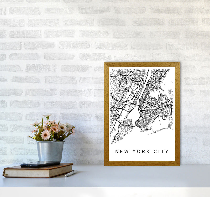 New York City Map Art Print by Pixy Paper A3 Print Only