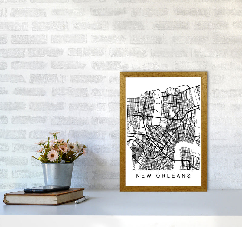 New Orleans Map Art Print by Pixy Paper A3 Print Only