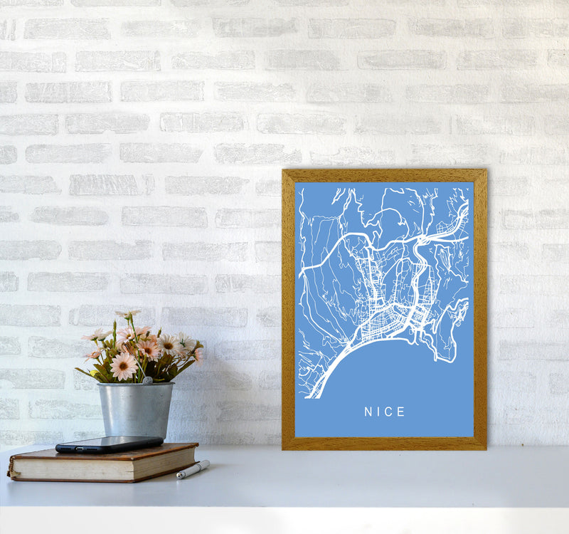 Nice Map Blueprint Art Print by Pixy Paper A3 Print Only