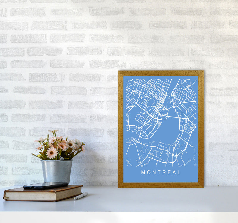 Montreal Map Blueprint Art Print by Pixy Paper A3 Print Only