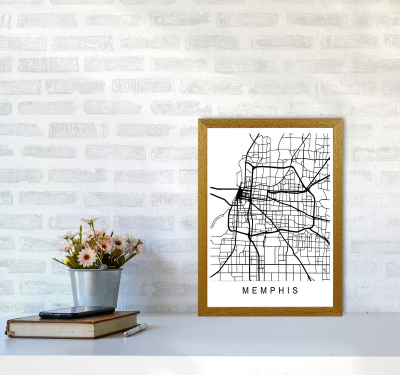 Memphis Map Art Print by Pixy Paper A3 Print Only