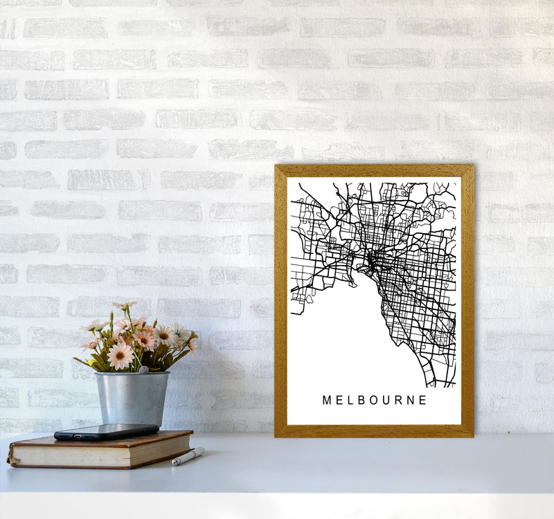 Melbourne Map Art Print by Pixy Paper A3 Print Only