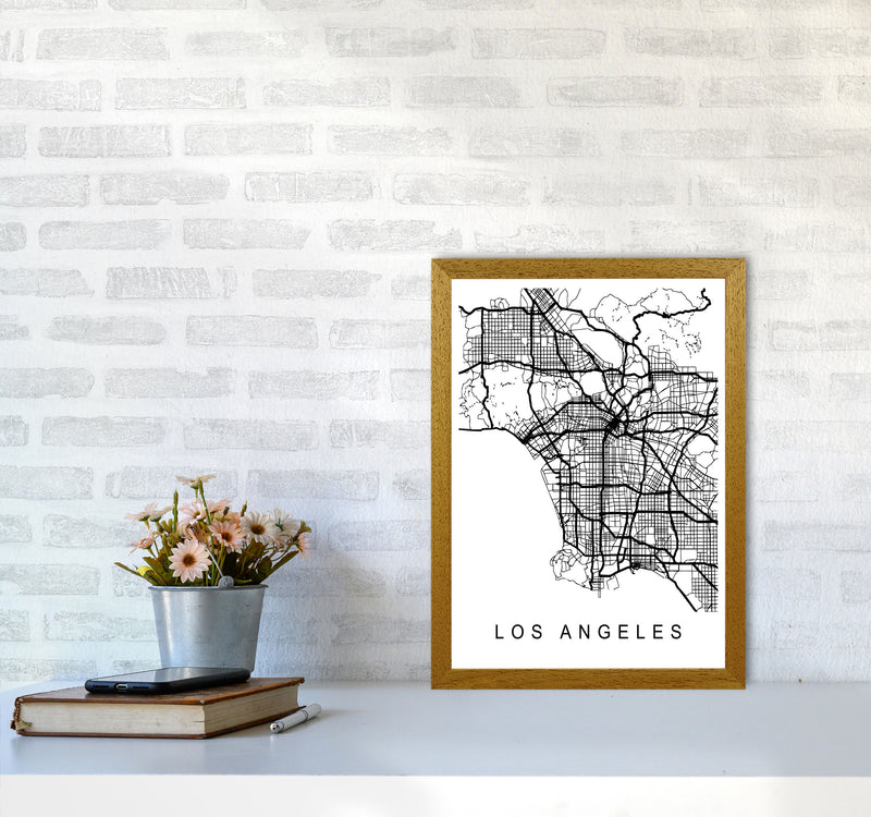 Los Angeles Map Art Print by Pixy Paper A3 Print Only