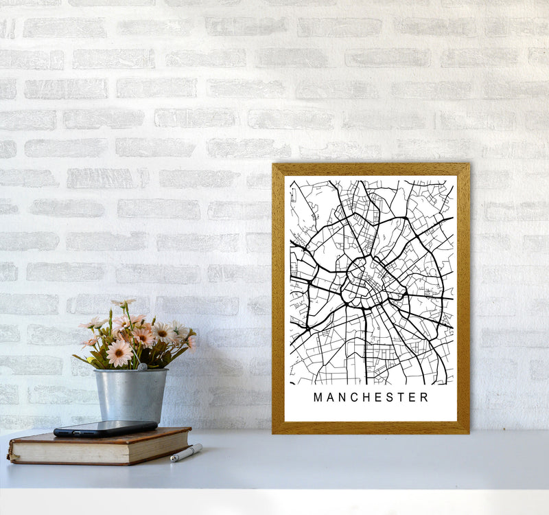 Manchester Map Art Print by Pixy Paper A3 Print Only