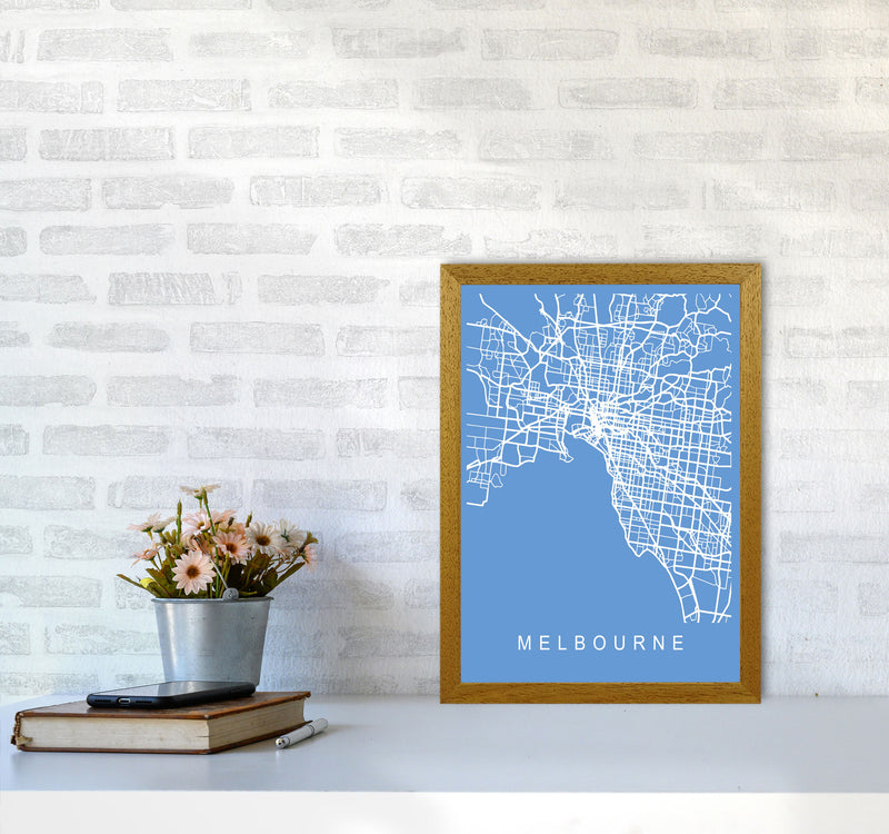 Melbourne Map Blueprint Art Print by Pixy Paper A3 Print Only