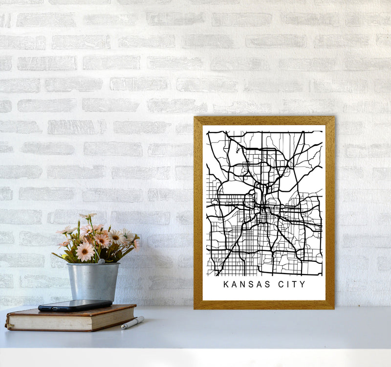 Kansas City Map Art Print by Pixy Paper A3 Print Only