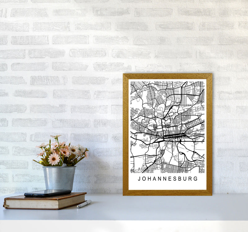 Johannesburg Map Art Print by Pixy Paper A3 Print Only