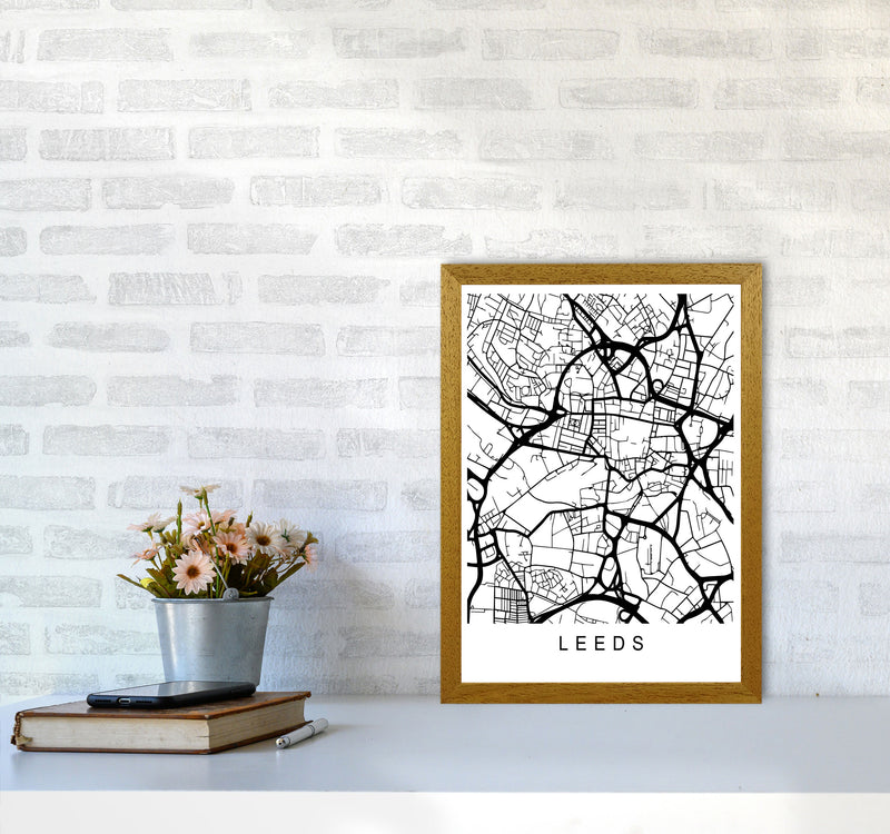 Leeds Map Art Print by Pixy Paper A3 Print Only