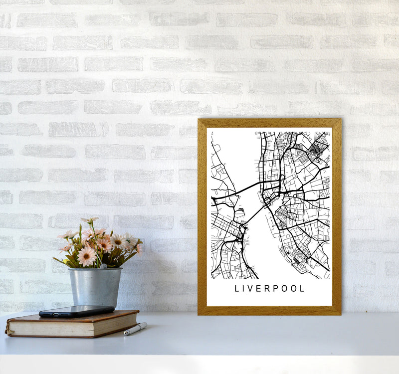Liverpool Map Art Print by Pixy Paper A3 Print Only