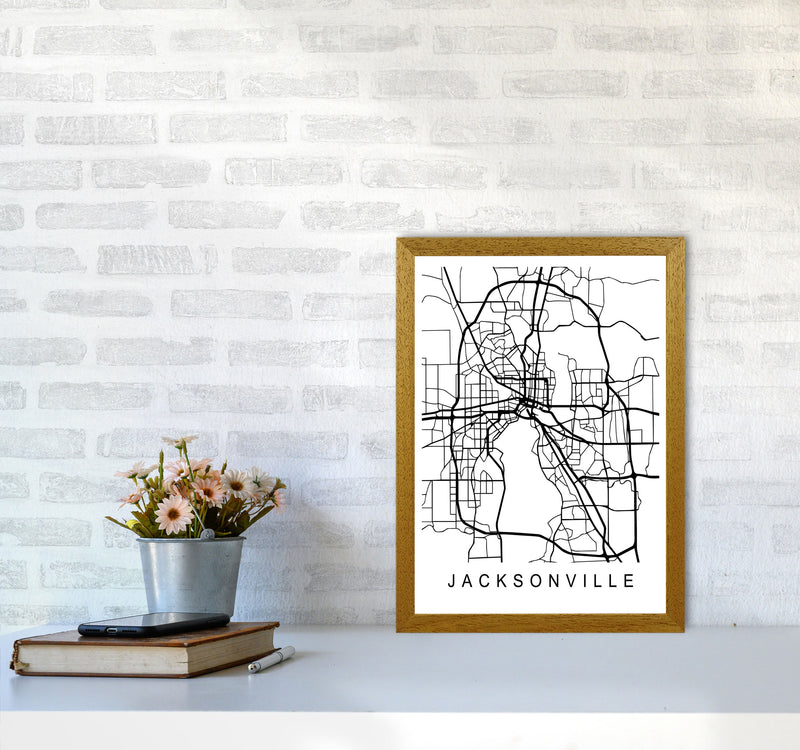 Jacksonville Map Art Print by Pixy Paper A3 Print Only