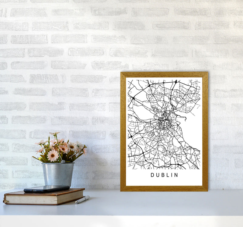 Dublin Map Art Print by Pixy Paper A3 Print Only