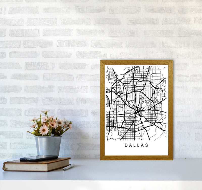 Dallas Map Art Print by Pixy Paper A3 Print Only