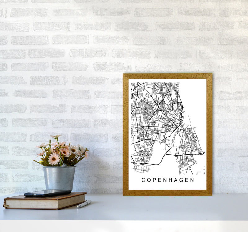 Copenhagen Map Art Print by Pixy Paper A3 Print Only