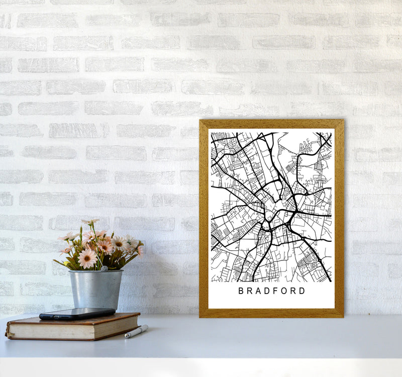 Bradford Map Art Print by Pixy Paper A3 Print Only