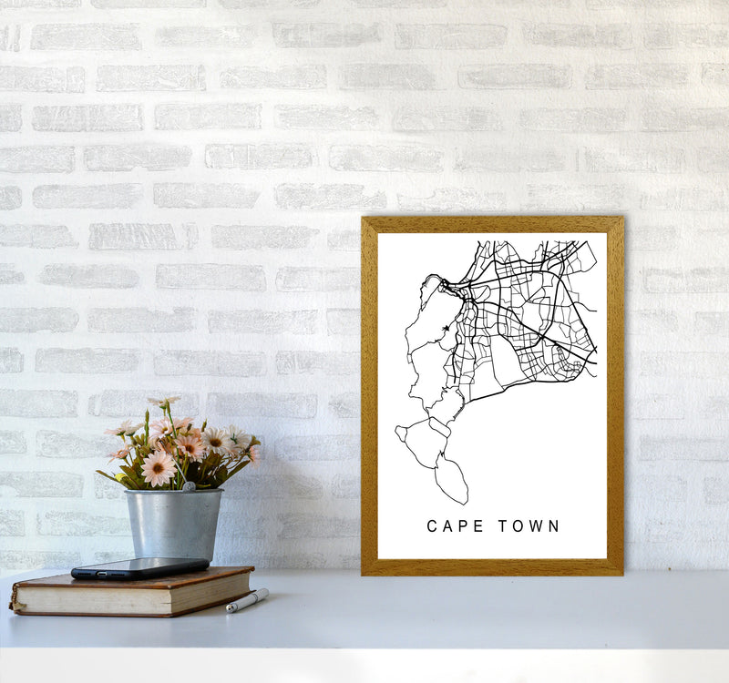 Cape Town Map Art Print by Pixy Paper A3 Print Only