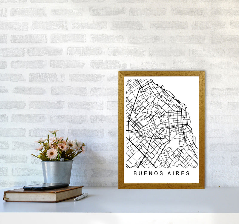 Buenos Aires Map Art Print by Pixy Paper A3 Print Only