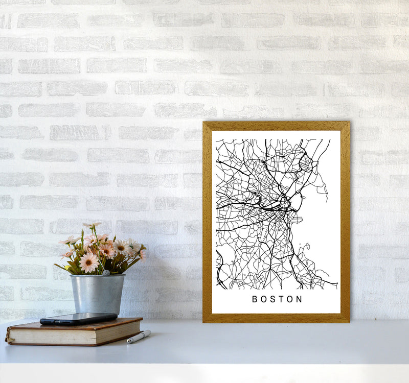Boston Map Art Print by Pixy Paper A3 Print Only