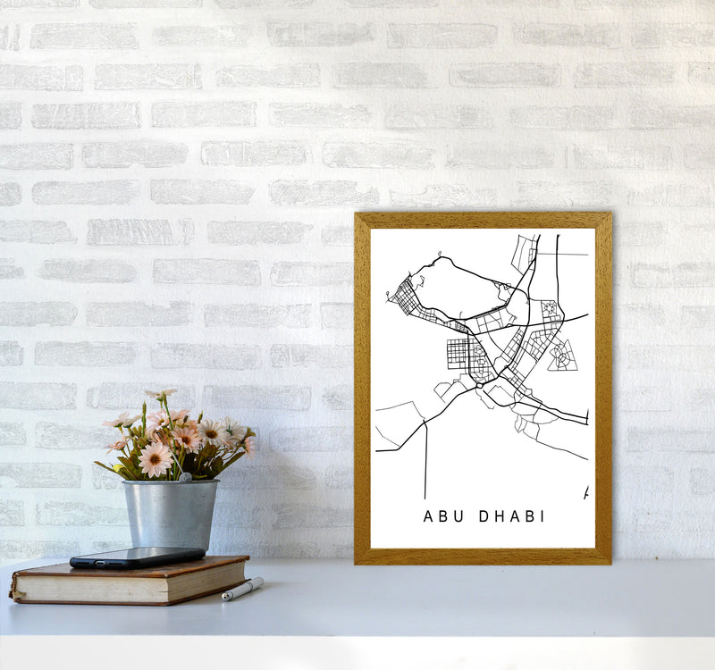 Abu Dhabi Map Art Print by Pixy Paper A3 Print Only