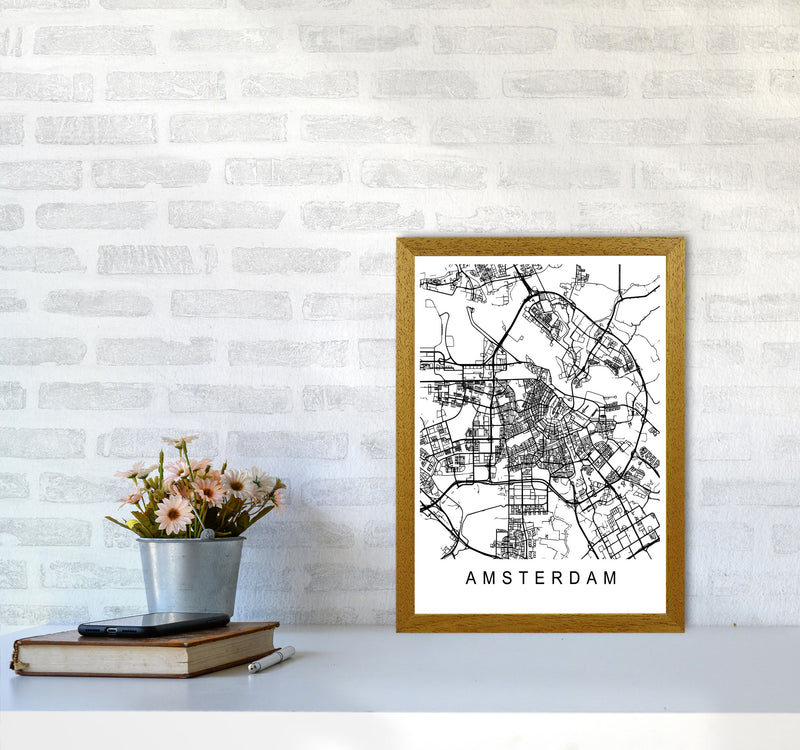 Amsterdam Map Art Print by Pixy Paper A3 Print Only