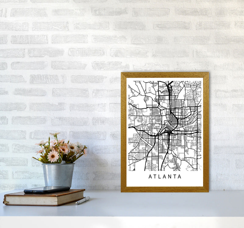 Atlanta Map Art Print by Pixy Paper A3 Print Only
