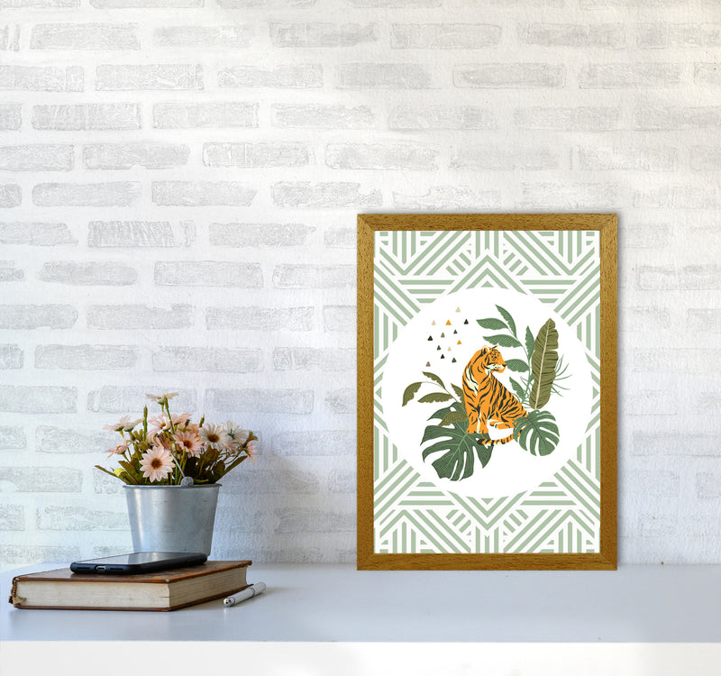 Wild Collection Aztec Tiger Art Print by Pixy Paper A3 Print Only