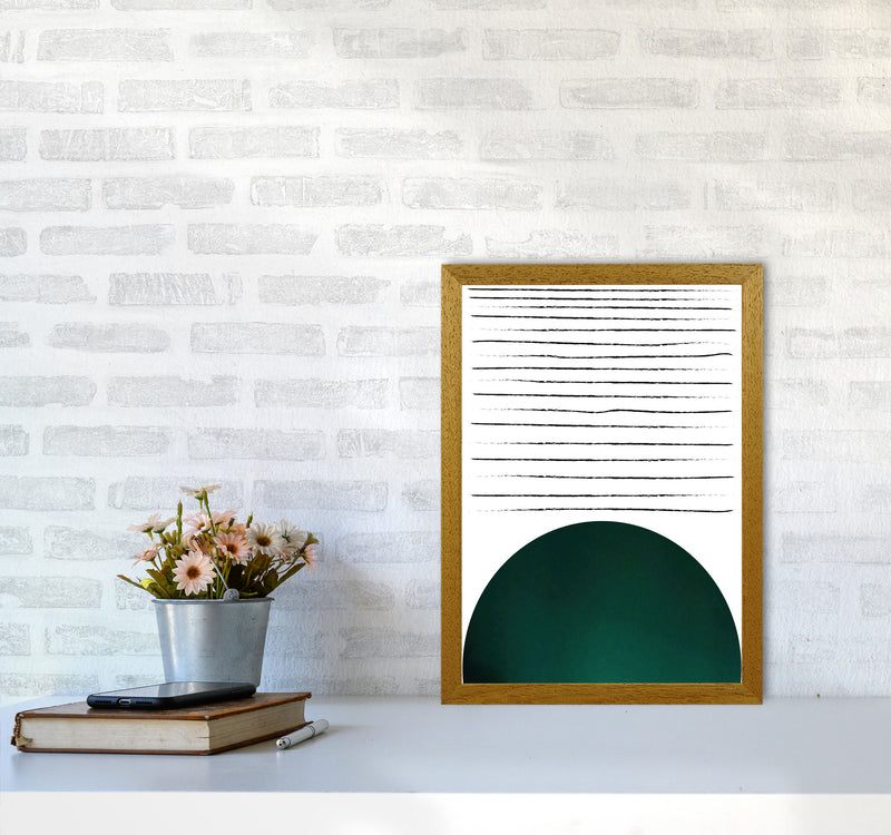 Sun lines emerald Art Print by Pixy Paper A3 Print Only