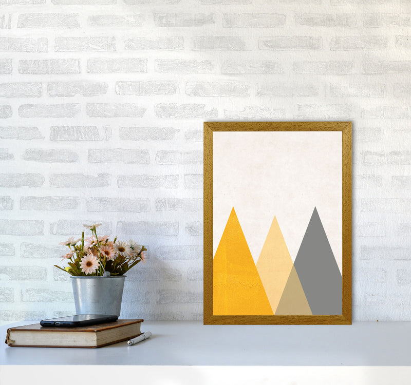 Mountains mustard Art Print by Pixy Paper A3 Print Only