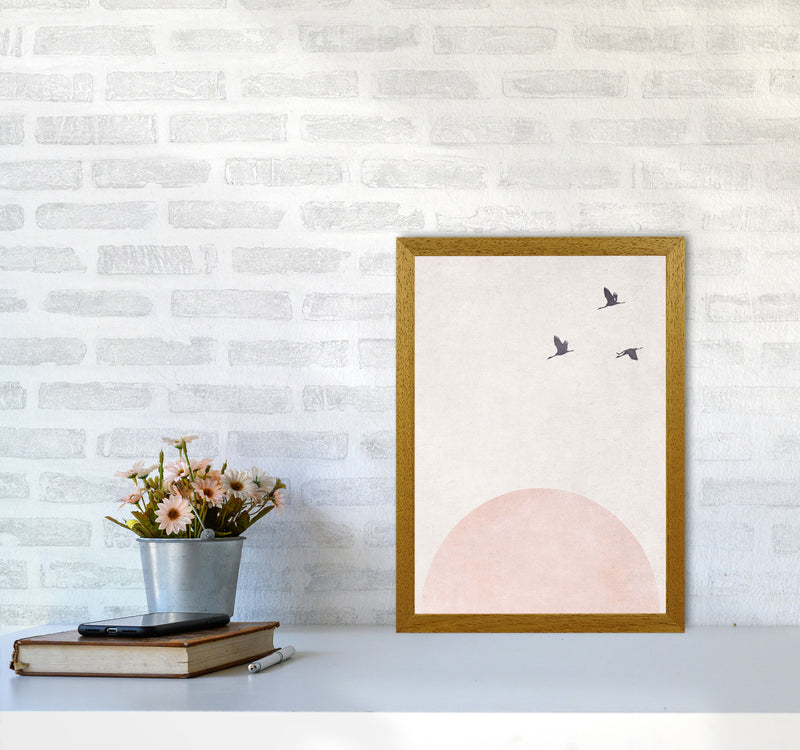 Rising sun pink cotton Art Print by Pixy Paper A3 Print Only