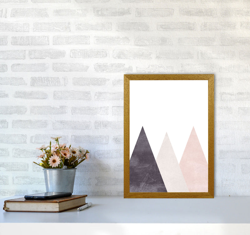 Mountains pink cotton Art Print by Pixy Paper A3 Print Only