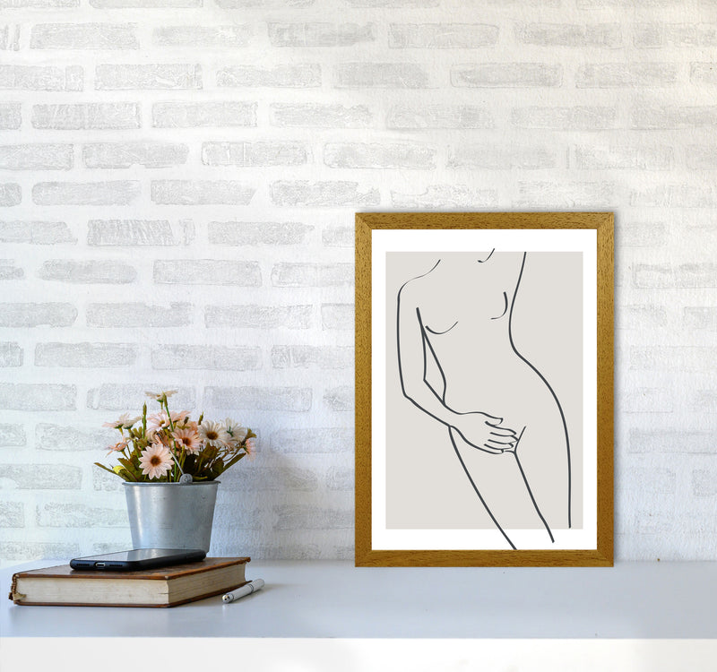 Inspired Stone Woman Line Art Black Art Print by Pixy Paper A3 Print Only
