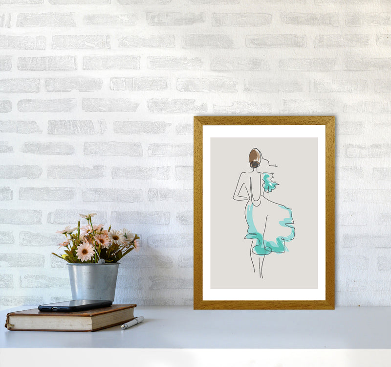 Inspired Stone Woman in Dress Line Art Art Print by Pixy Paper A3 Print Only