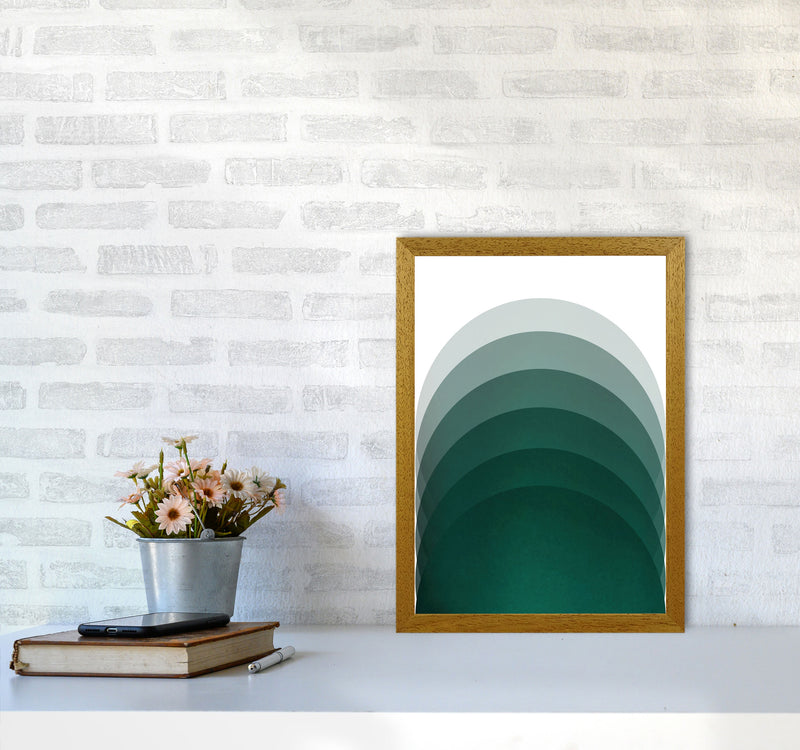 Gradient Sun rising emerald Art Print by Pixy Paper A3 Print Only