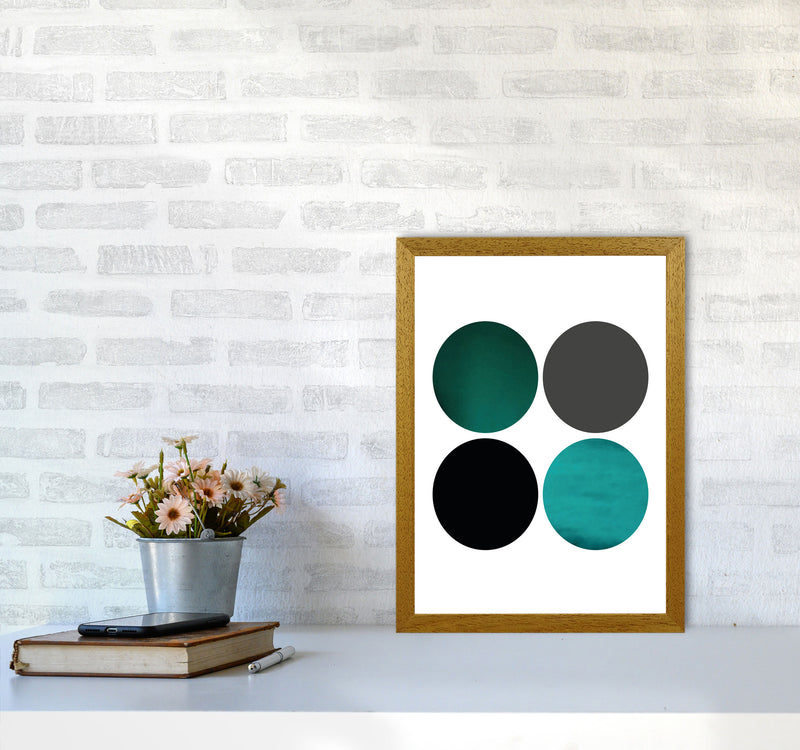 Circles Emerald Art Print by Pixy Paper A3 Print Only