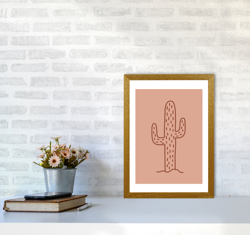 Autumn Warm Cactus abstract Art Print by Pixy Paper A3 Print Only