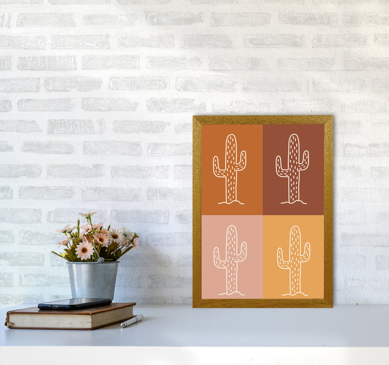 Autumn Cactus Mix abstract Art Print by Pixy Paper A3 Print Only
