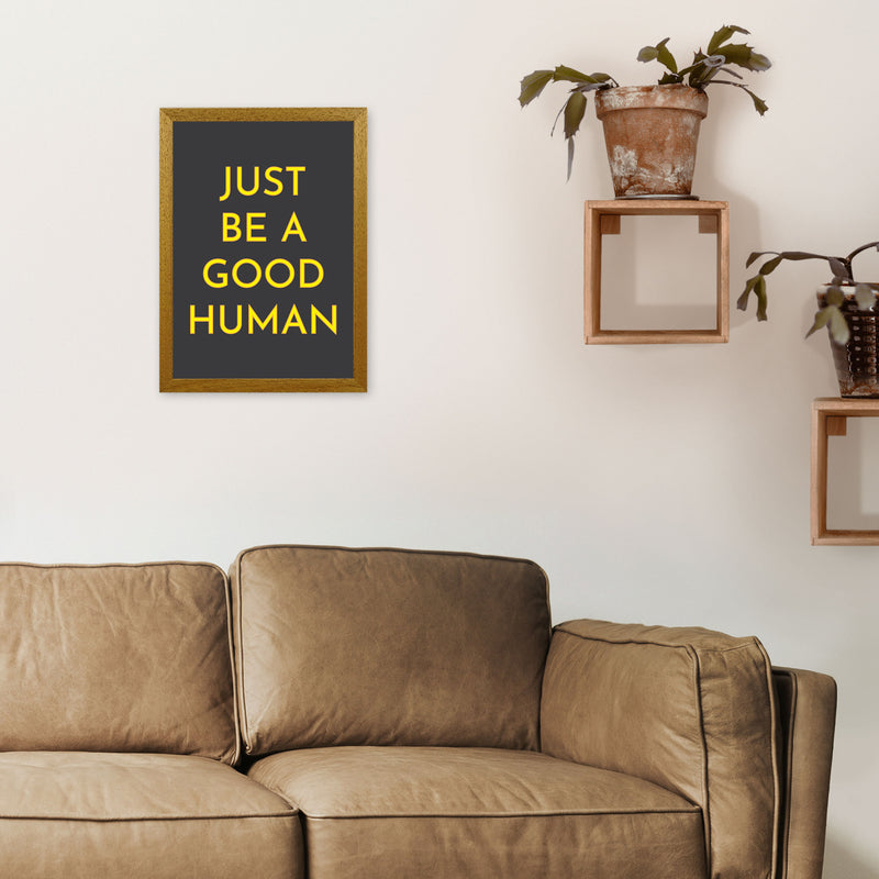 Just Be A Good Human Neon Art Print by Pixy Paper A3 Print Only