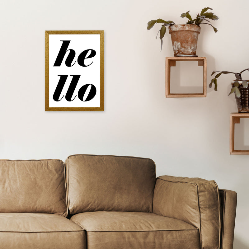 Hello Typography Art Print by Pixy Paper A3 Print Only
